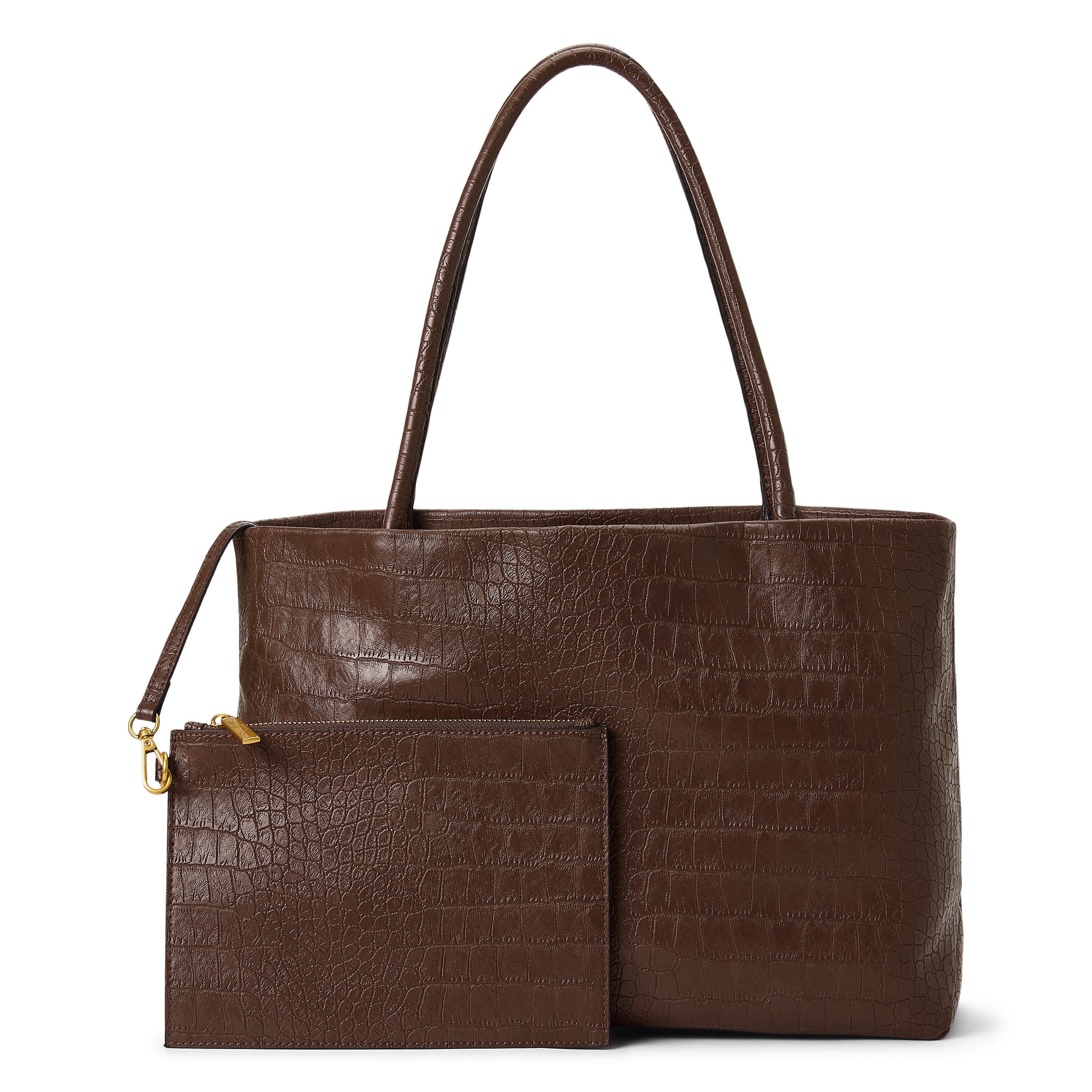 Bcbgeneration Chocolate Croc Tote Bag