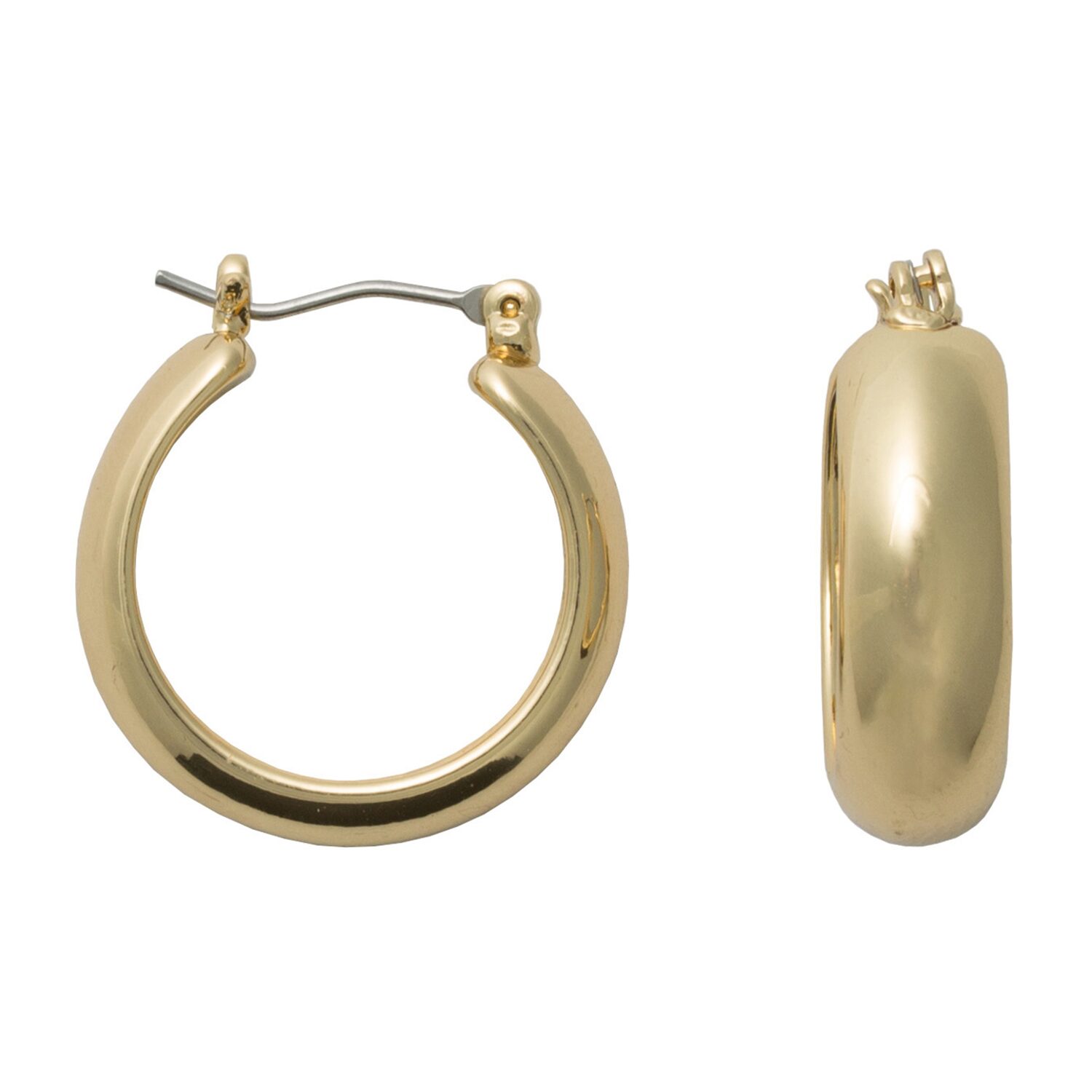 Bold Elements Thick Womens 22.3mm Hoop Earrings