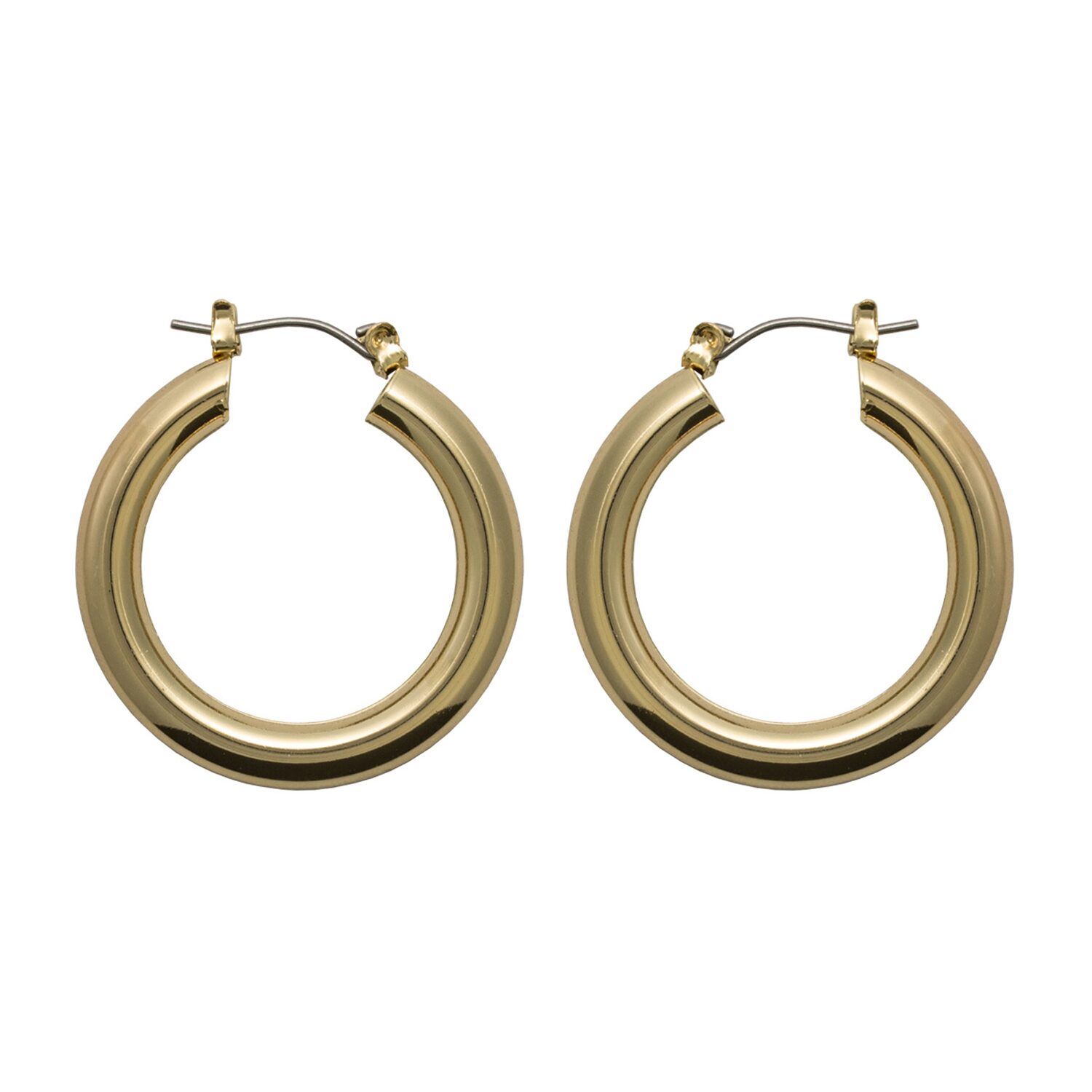 Bold Elements Thick Womens 30mm Hoop Earrings
