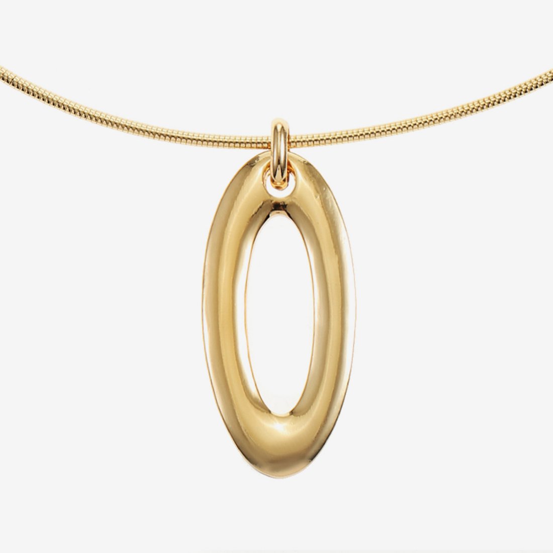 Oval Chain Combination Necklace 1.4mm