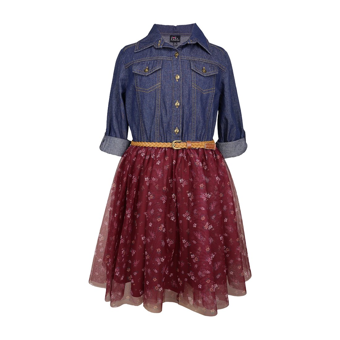 white christmas dresses Rory Vintage Stonewashed Denim Maxi Shirtdress by Frank & Eileen main image 0