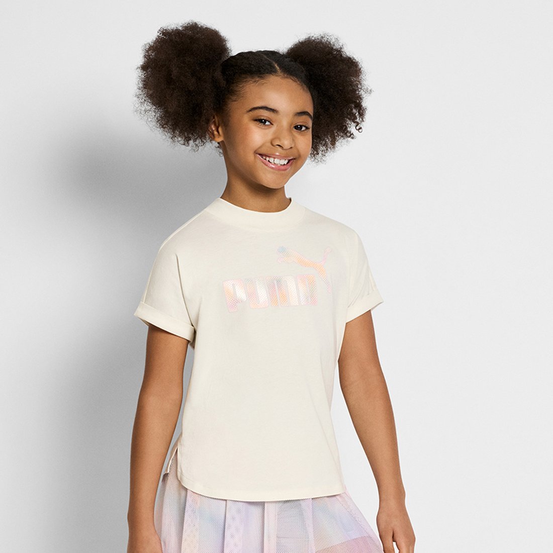 JCPenney PUMA Big Girls Crew Neck Short Sleeve Graphic T Shirt available now at Stoneridge Shopping Center