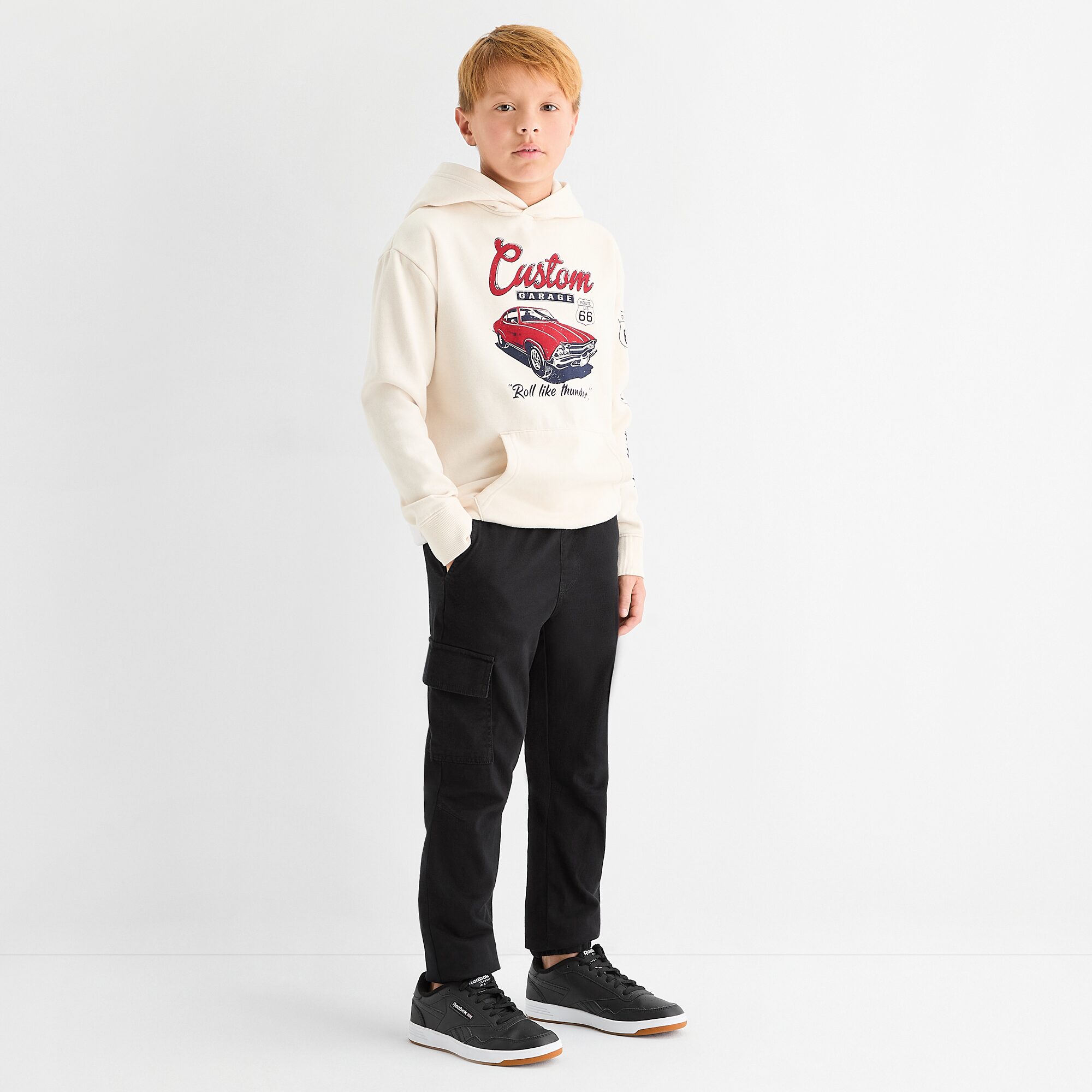 Thereabouts Pull-On Jogger Little & Big Kid Boys Adjustable Waist Drawstring Waist Cuffed Cargo Pant