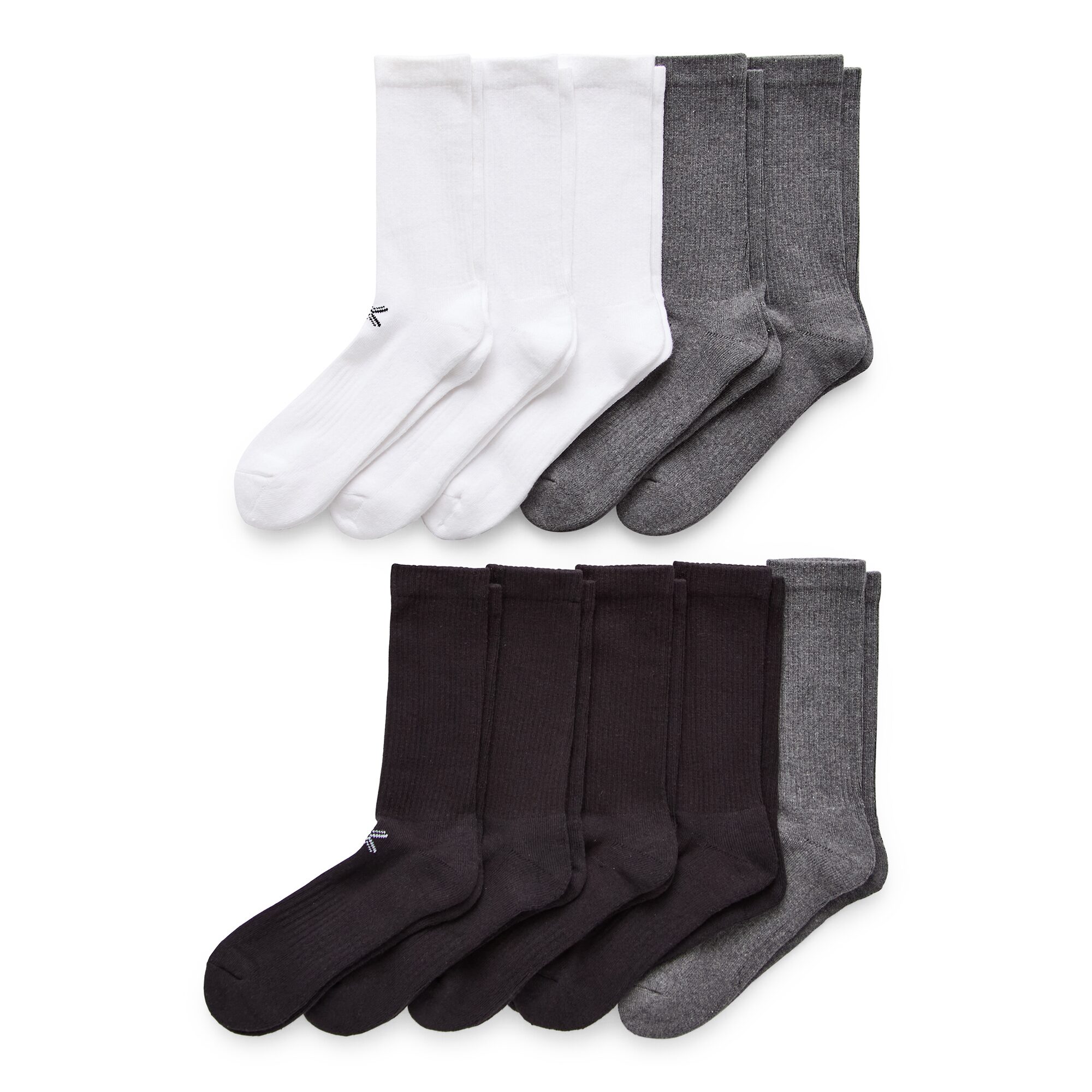 Xersion Quick-Dri Mens 10 Pair Crew Socks