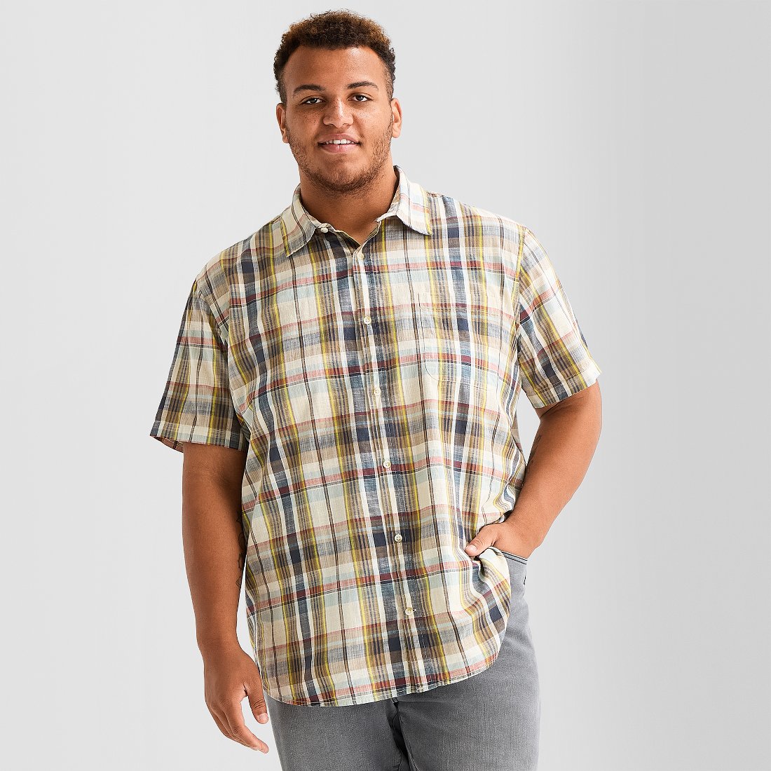 undefined mutual weave Mens Short Sleeve Classic Fit Big and Tall