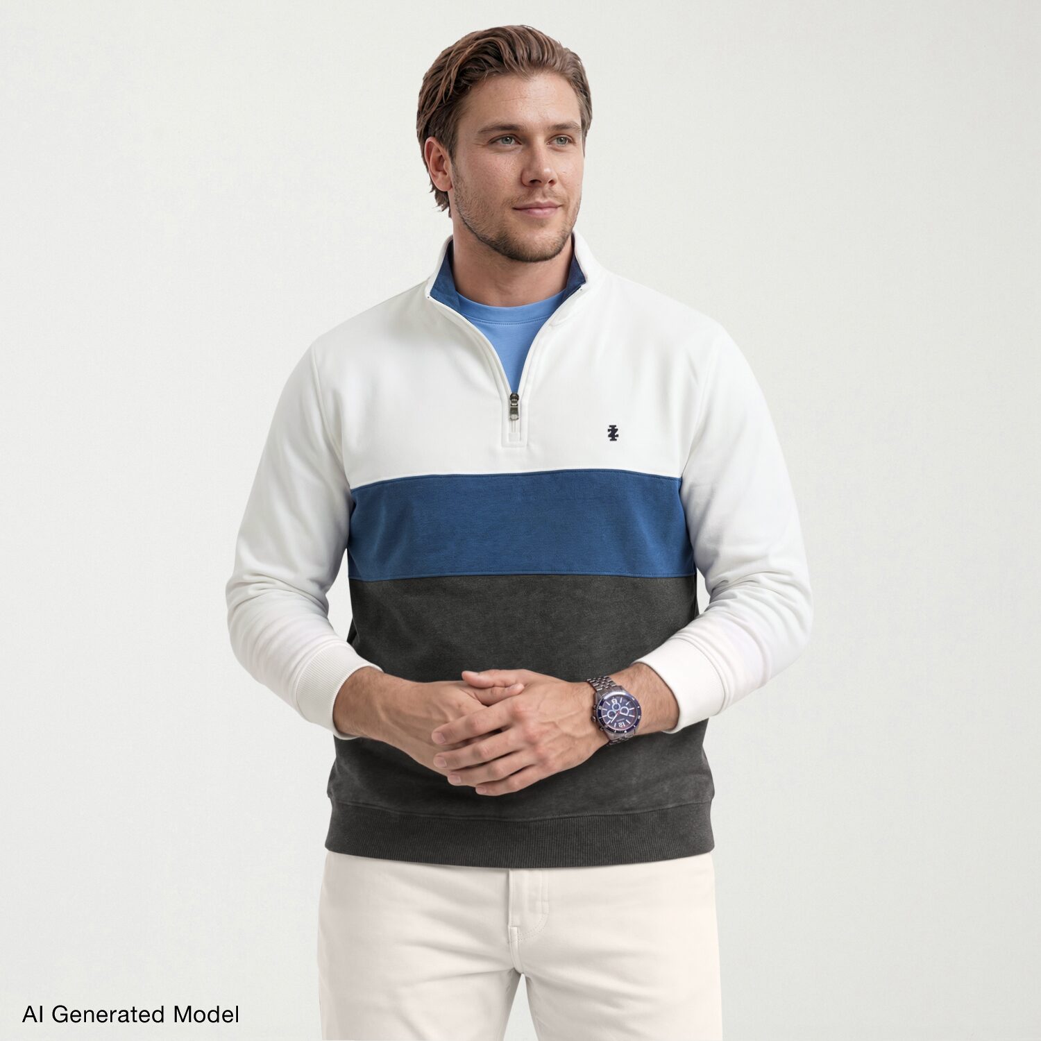 Izod Advantage Performance Mens Long Sleeve Quarter-Zip Pullover