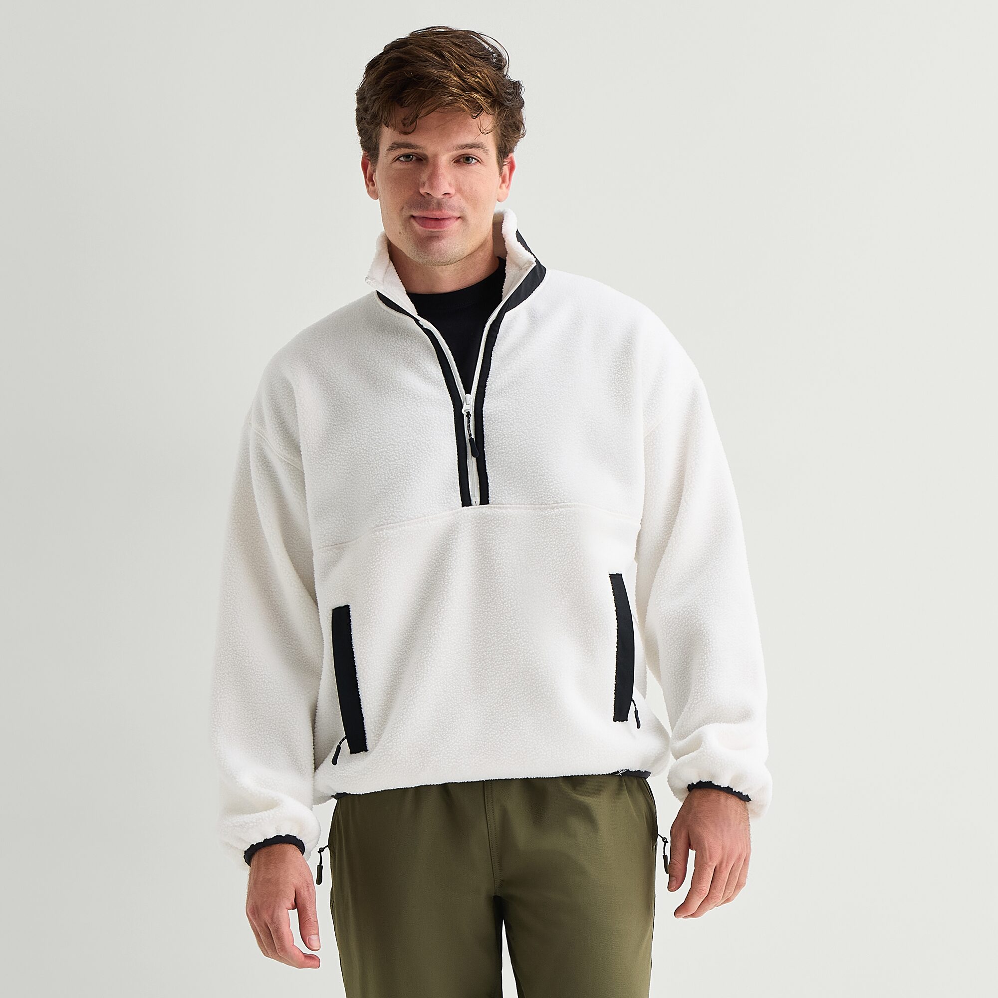 Xersion Mens Mock Neck Long Sleeve Active Quarter-Zip Pullover