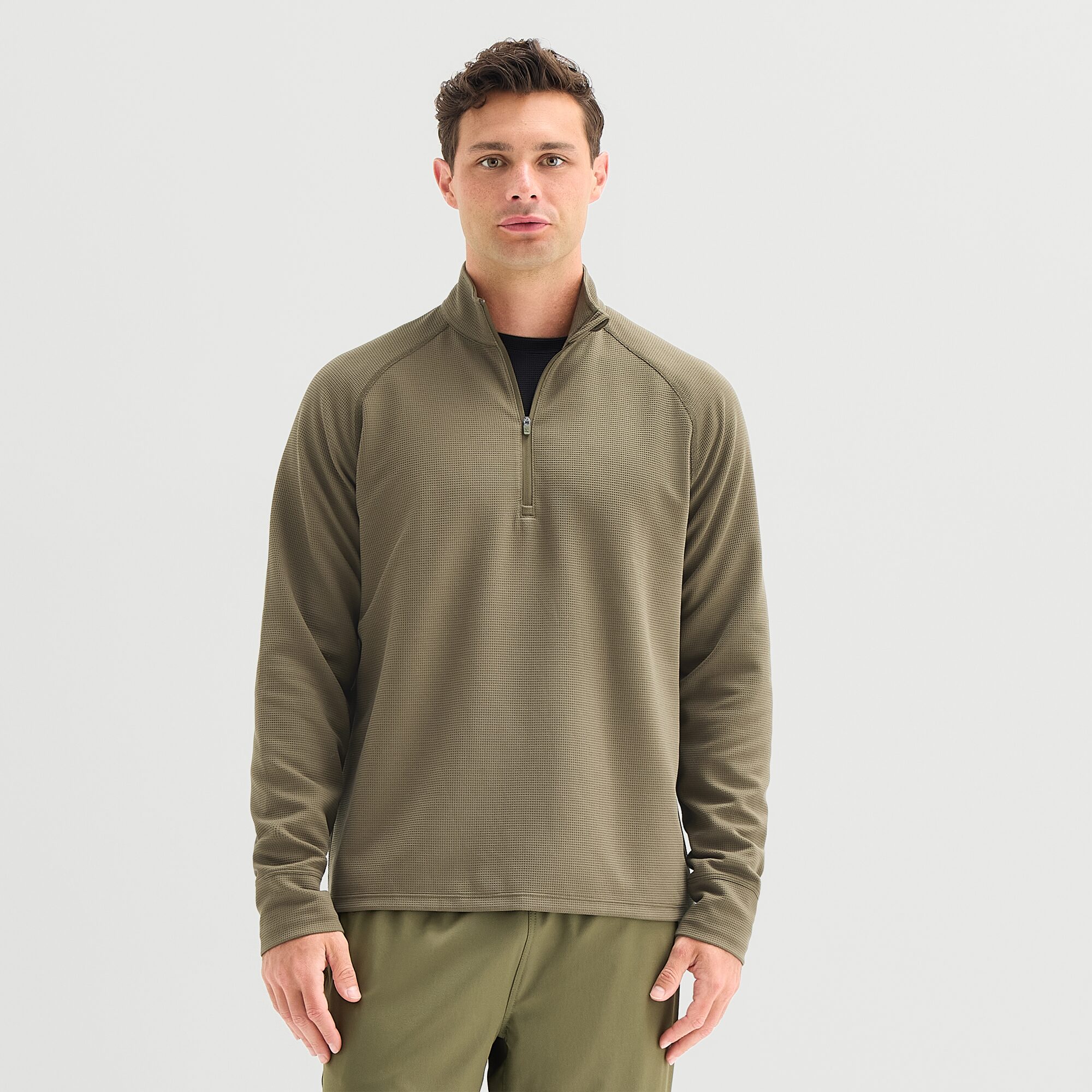 Xersion Mens Mock Neck Long Sleeve Active Quarter-Zip Pullover