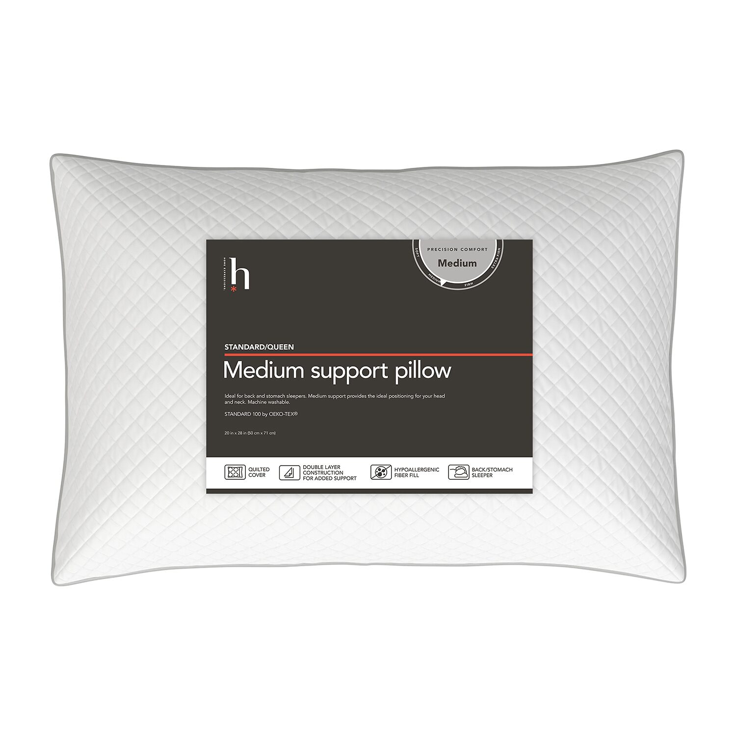 Home Expressions Medium Support Pillow