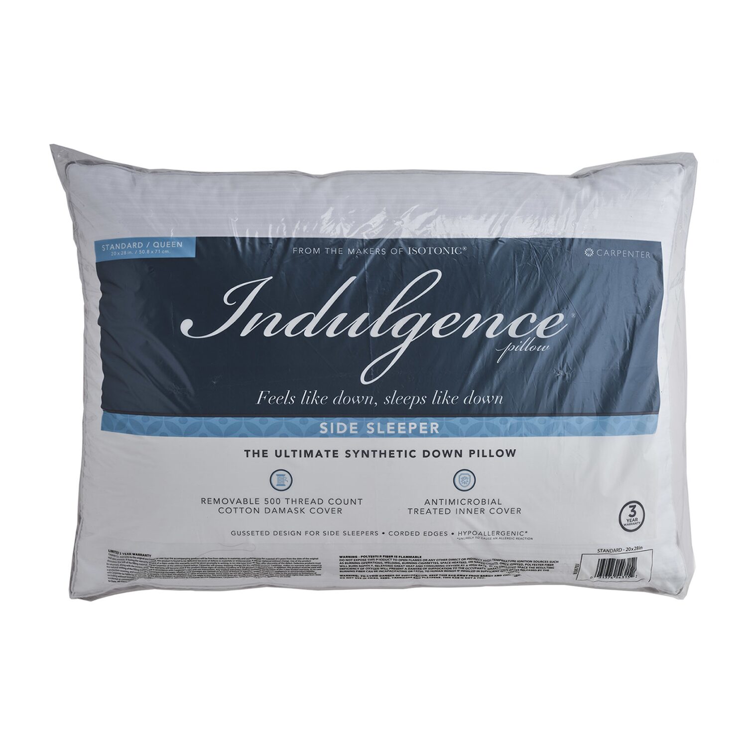Indulgence Down Alternative Side Sleeper Pillow