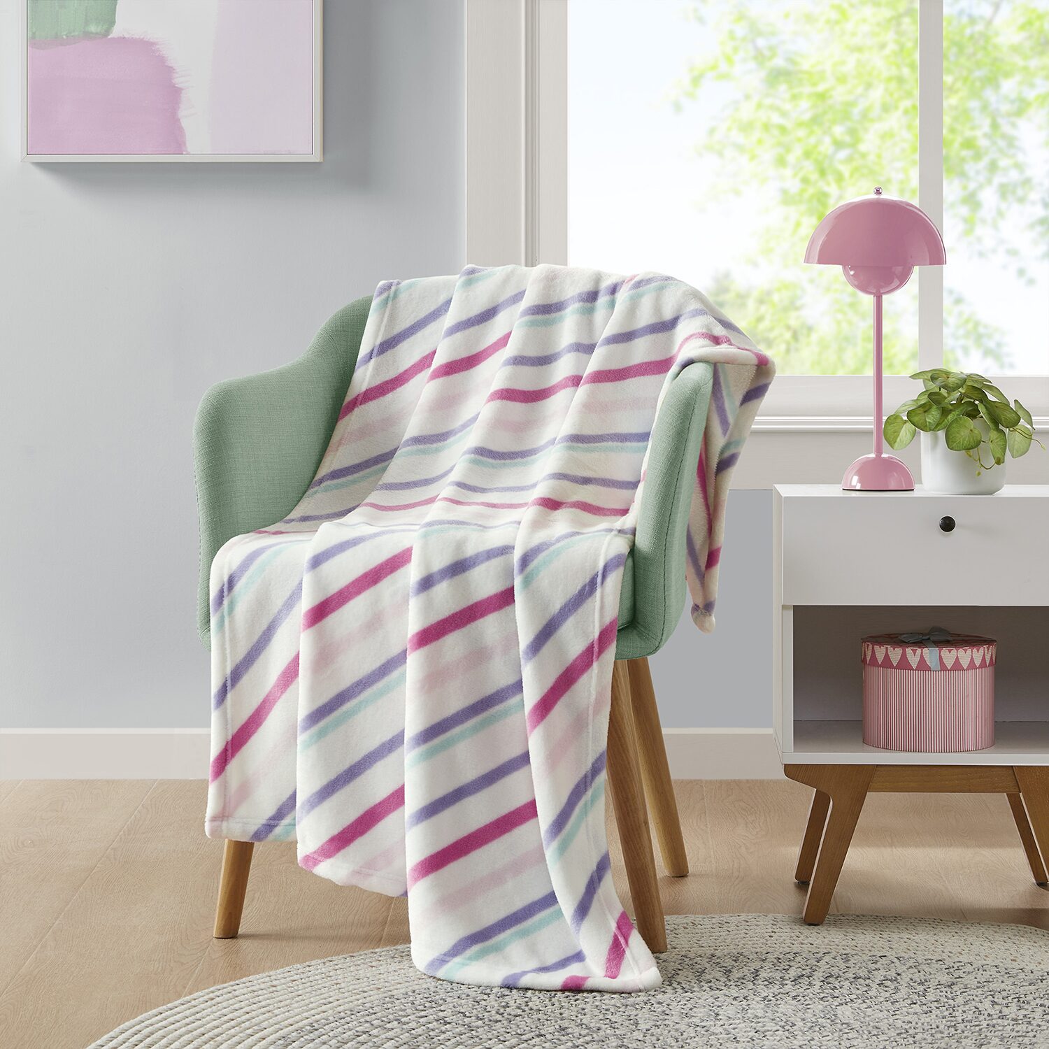 Ink + Ivy Kids Multi Stripe Throw