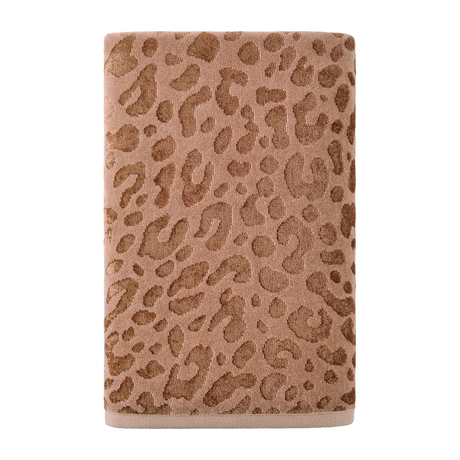 Fieldcrest Oversized Leopard Jacquard Bath Towel