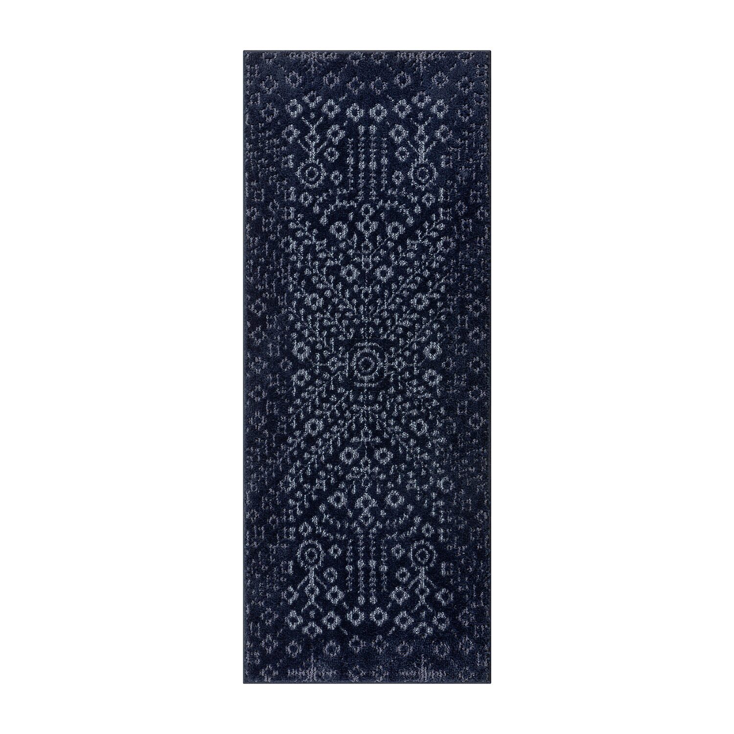 Maples Mono Navy Indoor Rectangular Runner