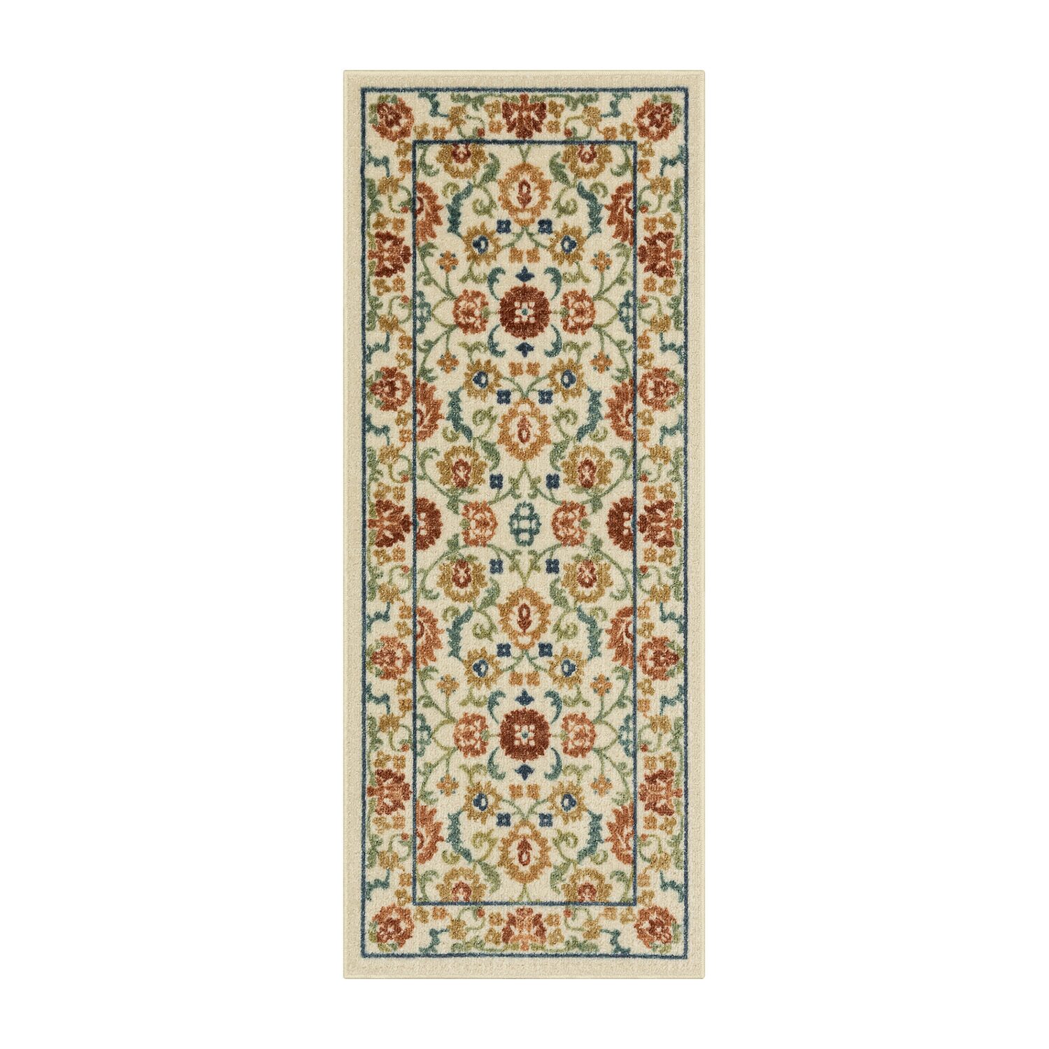 Maples Persian Tan Floral Indoor Rectangular Runner