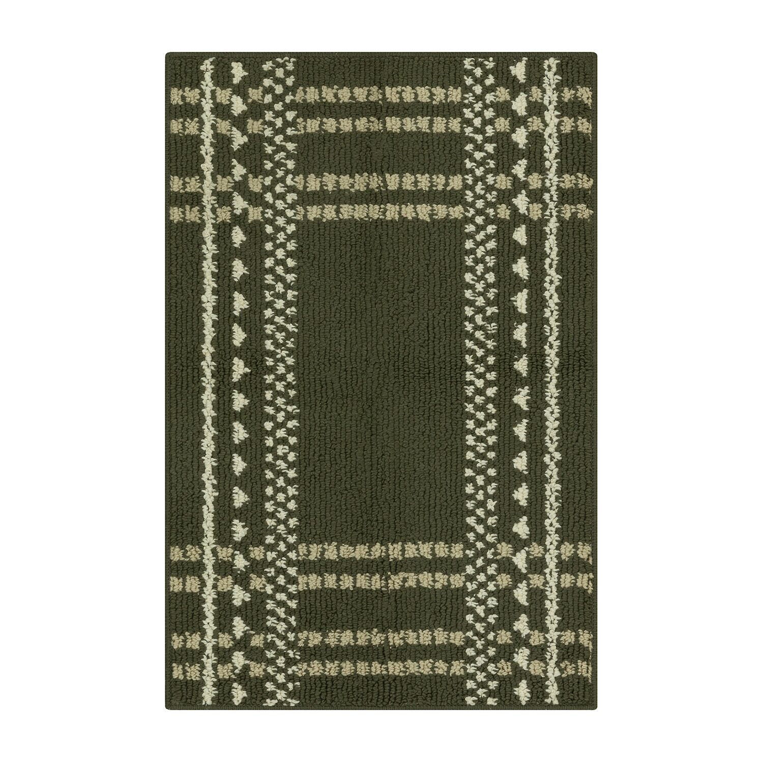Maples Border Plaid Indoor Rectangular Accent Rug