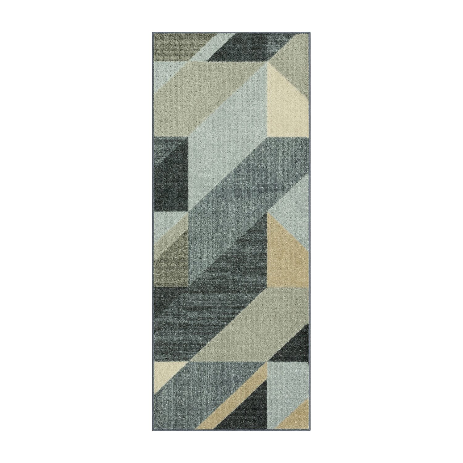 Maples Blue Geo Indoor Rectangular Runner