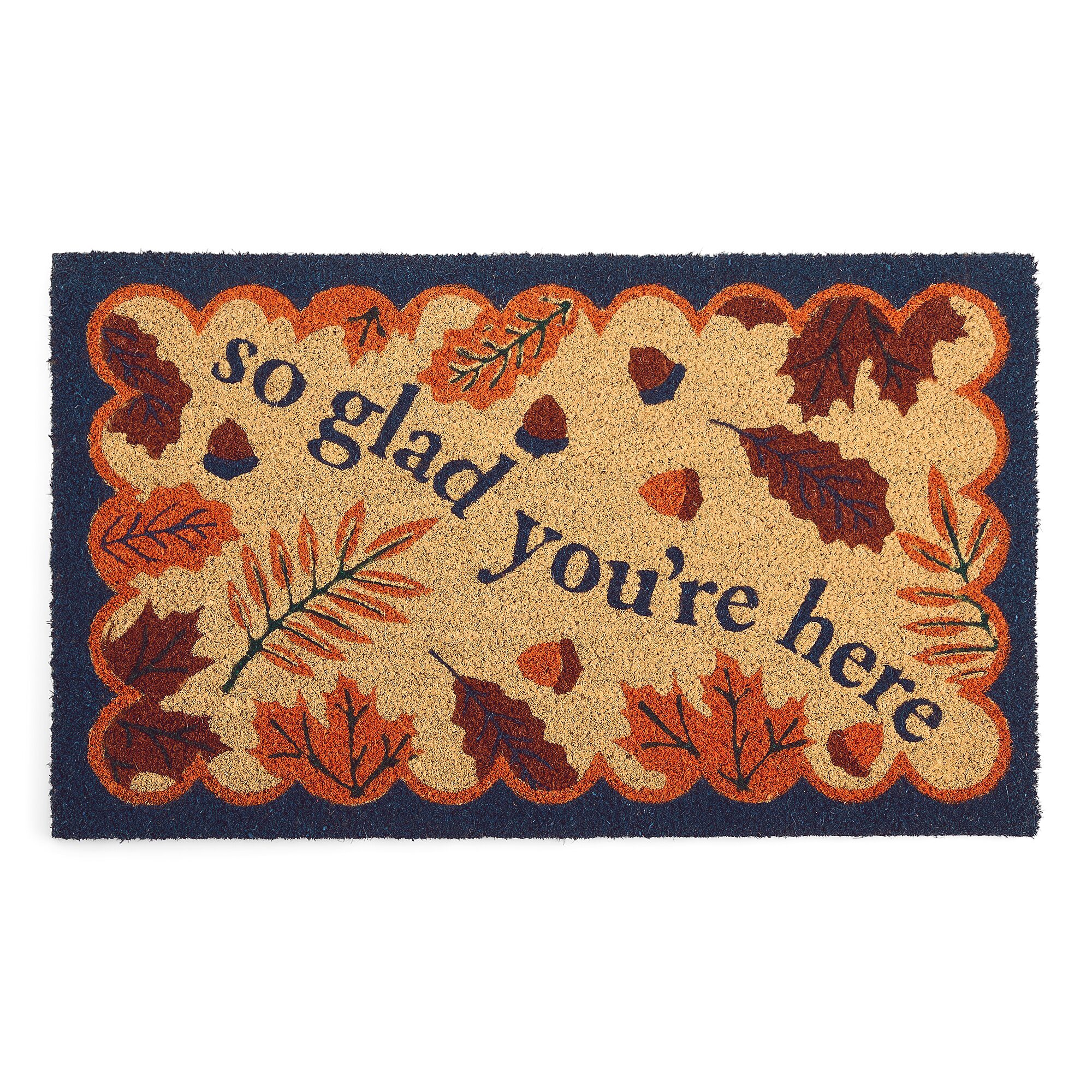 Layerings So Glad You'Re Here Indoor Outdoor Rectangular Doormat