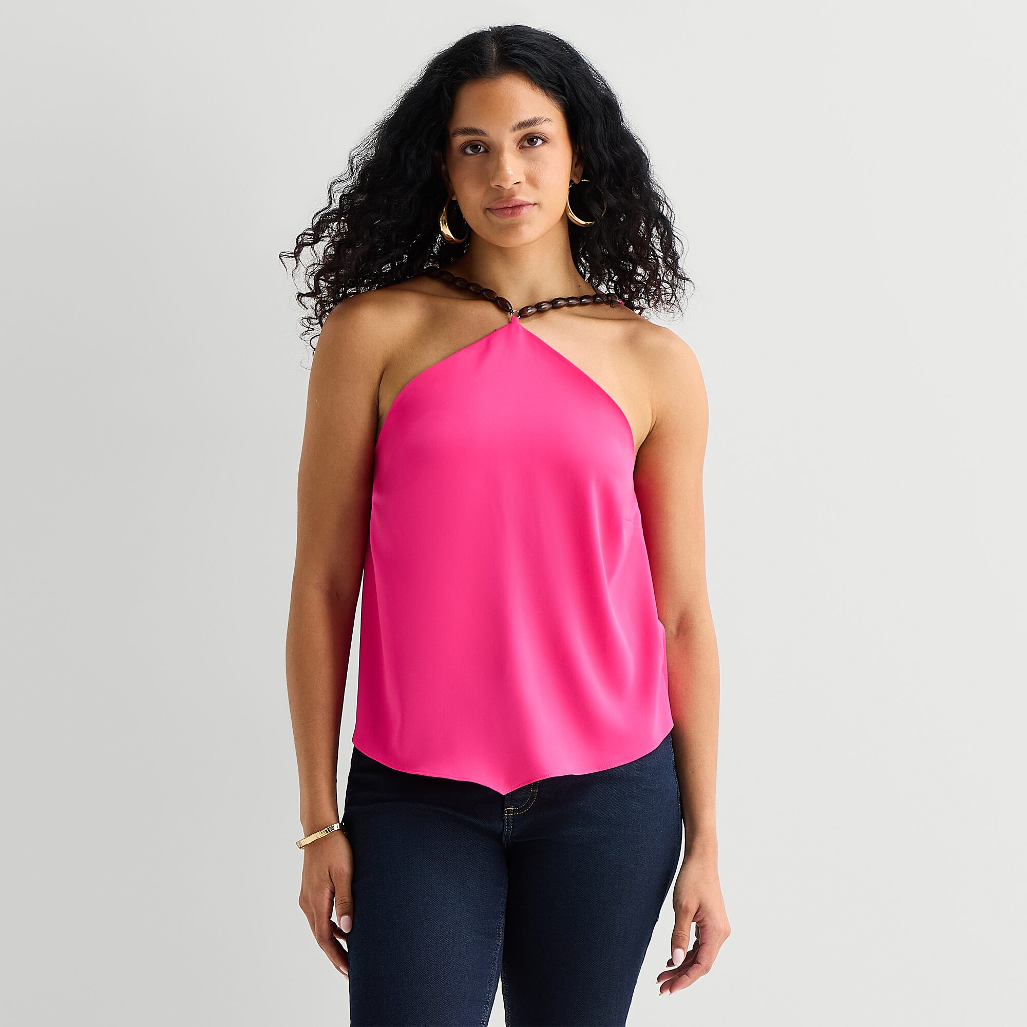 Bold Elements Womens Halter Neck Sleeveless Blouse