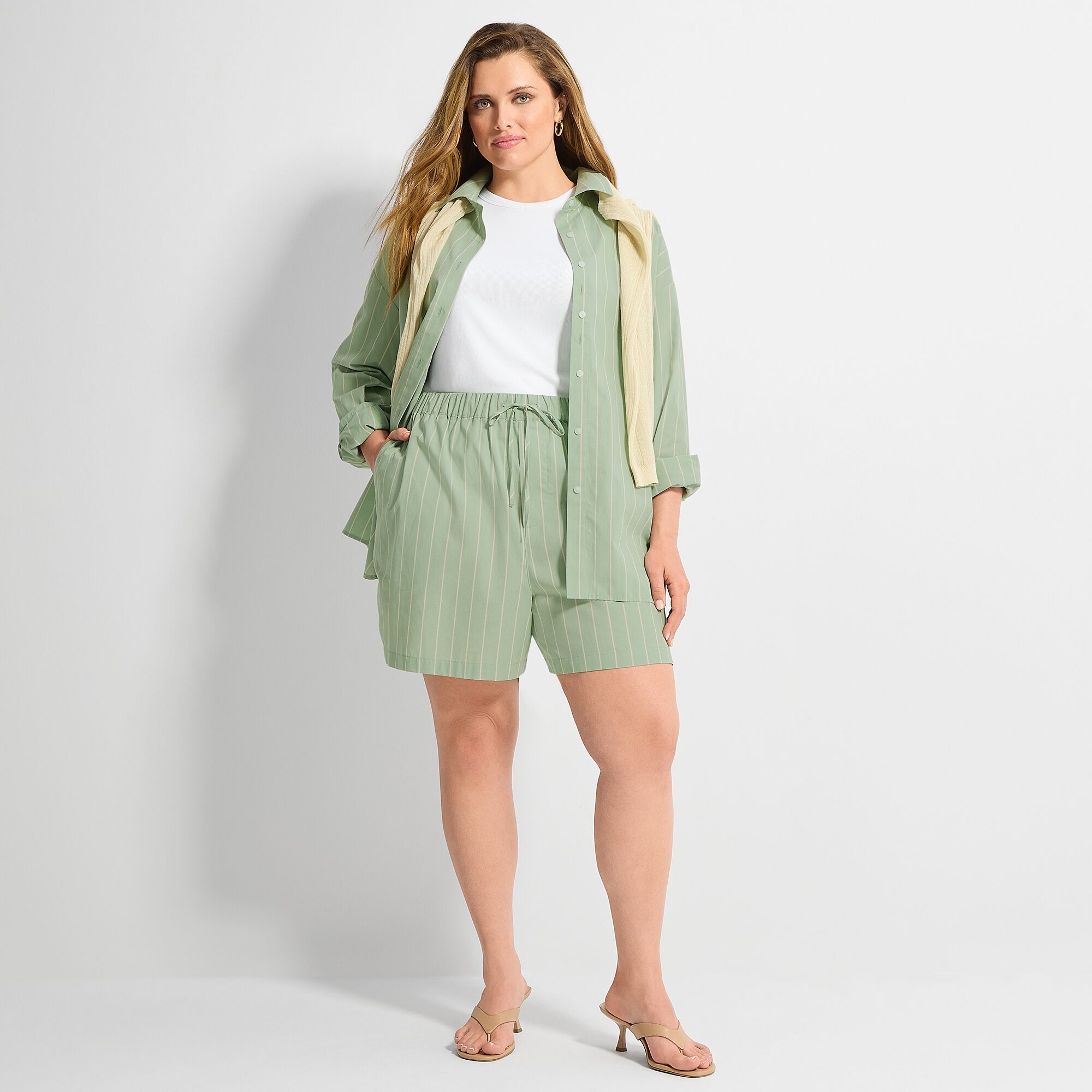 Ashley Graham Womens Plus Pull-On Short