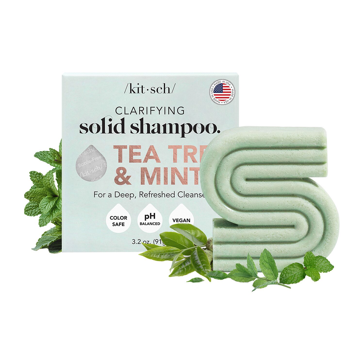 Kitsch Tea Tree Mint Clarifying Shampoo Bar