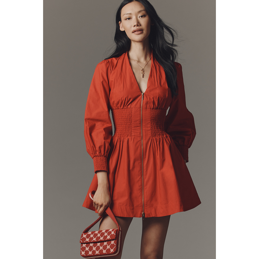 chinese dress ladies Anthropologie Dress Womens Small Blue V-Neck Long Sleeve Short Belted –  Luxe Fashion Finds