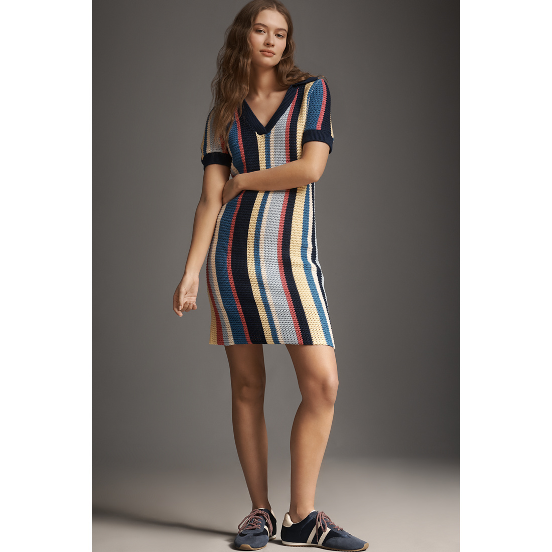 Anthropologie Collared Knit Mini Dress by Maeve, Women's, Size: Small, Cotton/Rayon/Acrylic at Anthropologie available now at Woodfield Mall Anthropologie Collared Knit Mini Dress by Maeve, Women's, Size: Small, Cotton/Rayon/Acrylic at Anthropologie available now at Woodfield Mall