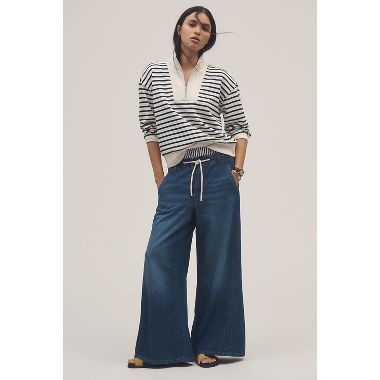 Anthropologie The Adi Regenerative Cotton Mid-Rise Flare