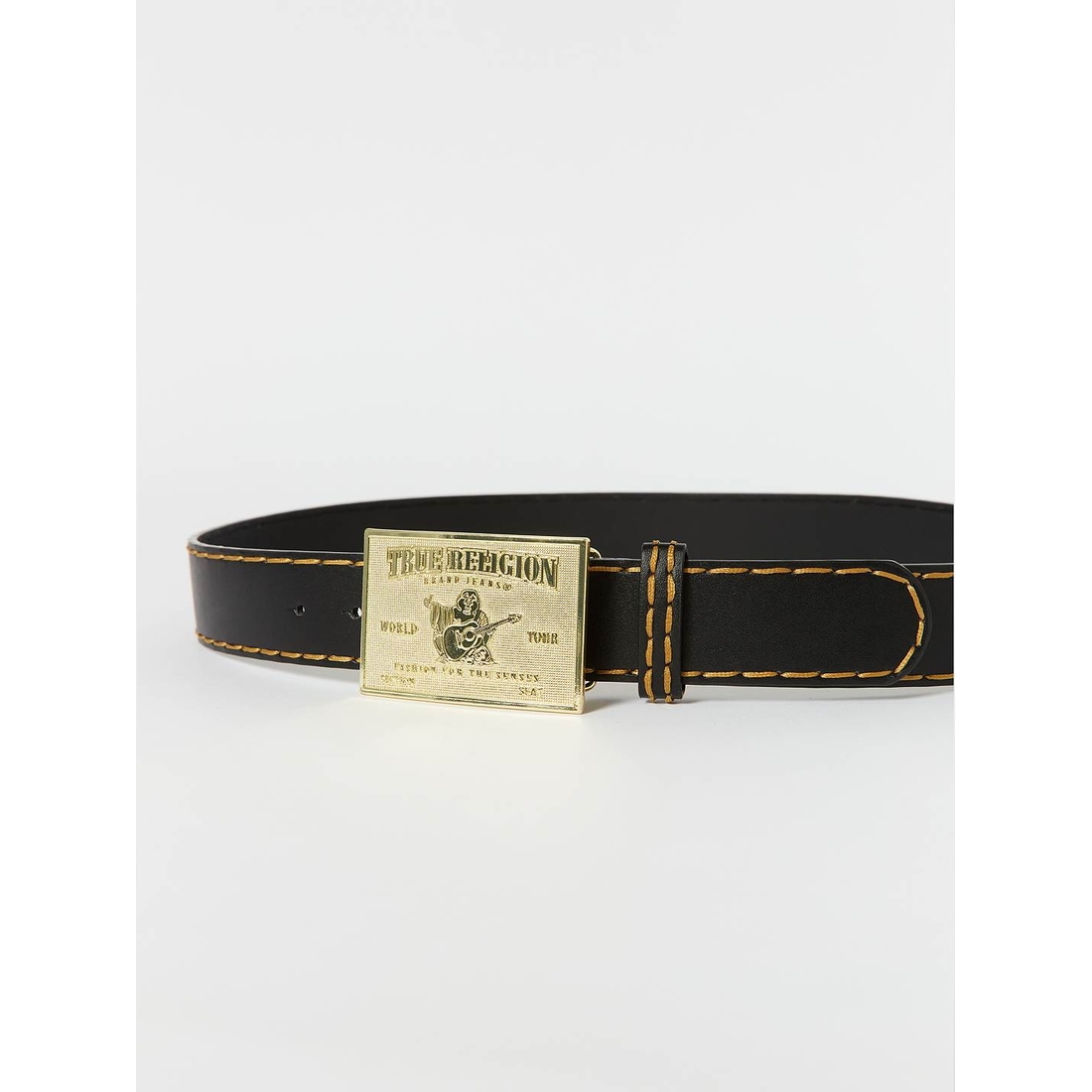 True Religion Outlet Big T Buddha Buckle Belt available now at