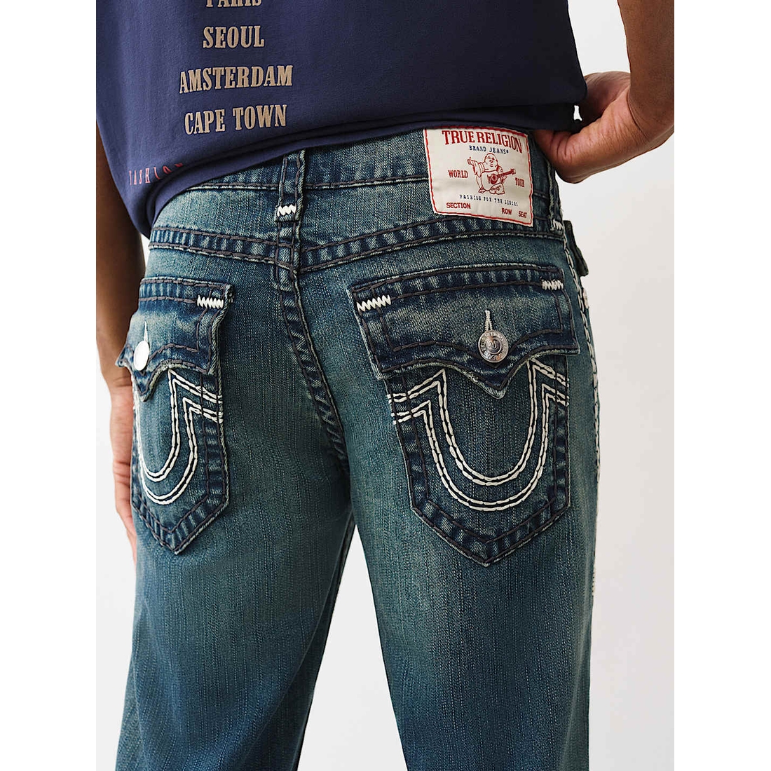 True Religion Outlet Ricky Super Qt Straight Jean 34â€ available