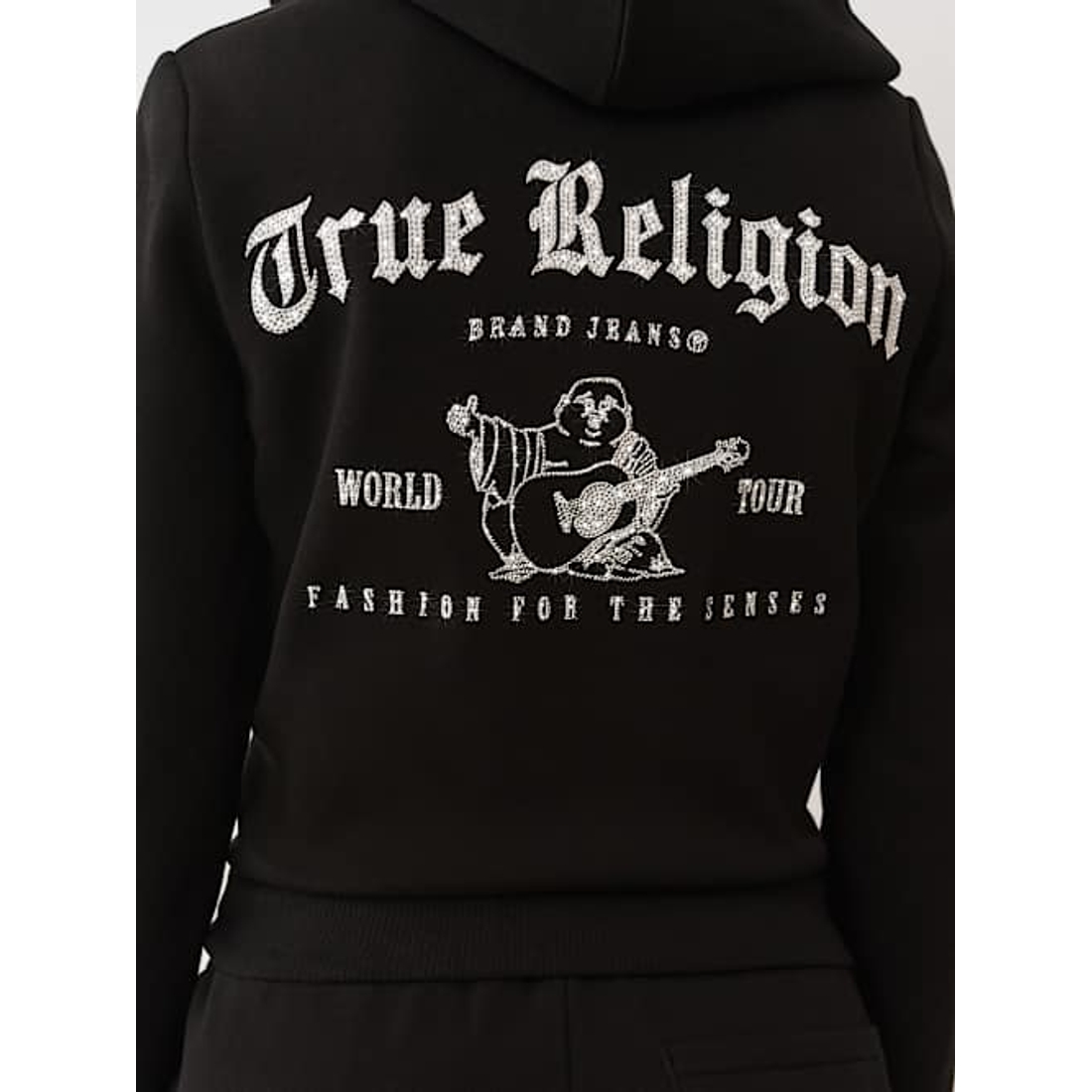 True Religion Outlet Crystal Logo Zip Hoodie available now at
