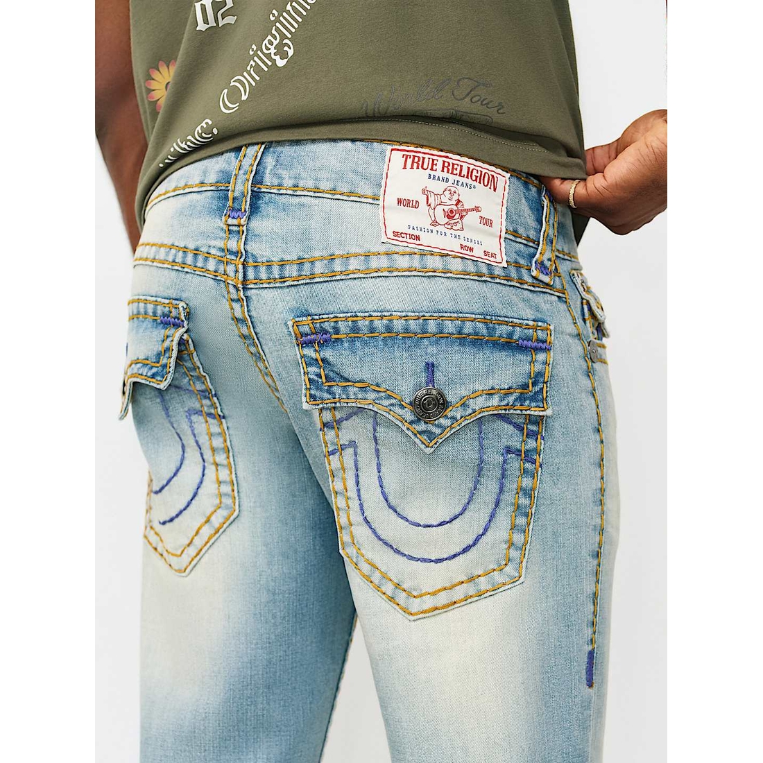 True Religion Outlet Ricky Super T Flap Straight Jean 34