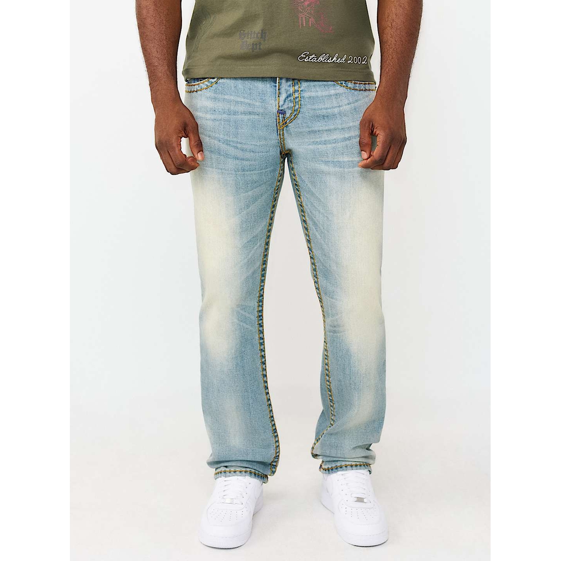 True Religion Outlet Ricky Super T Flap Straight Jean 34
