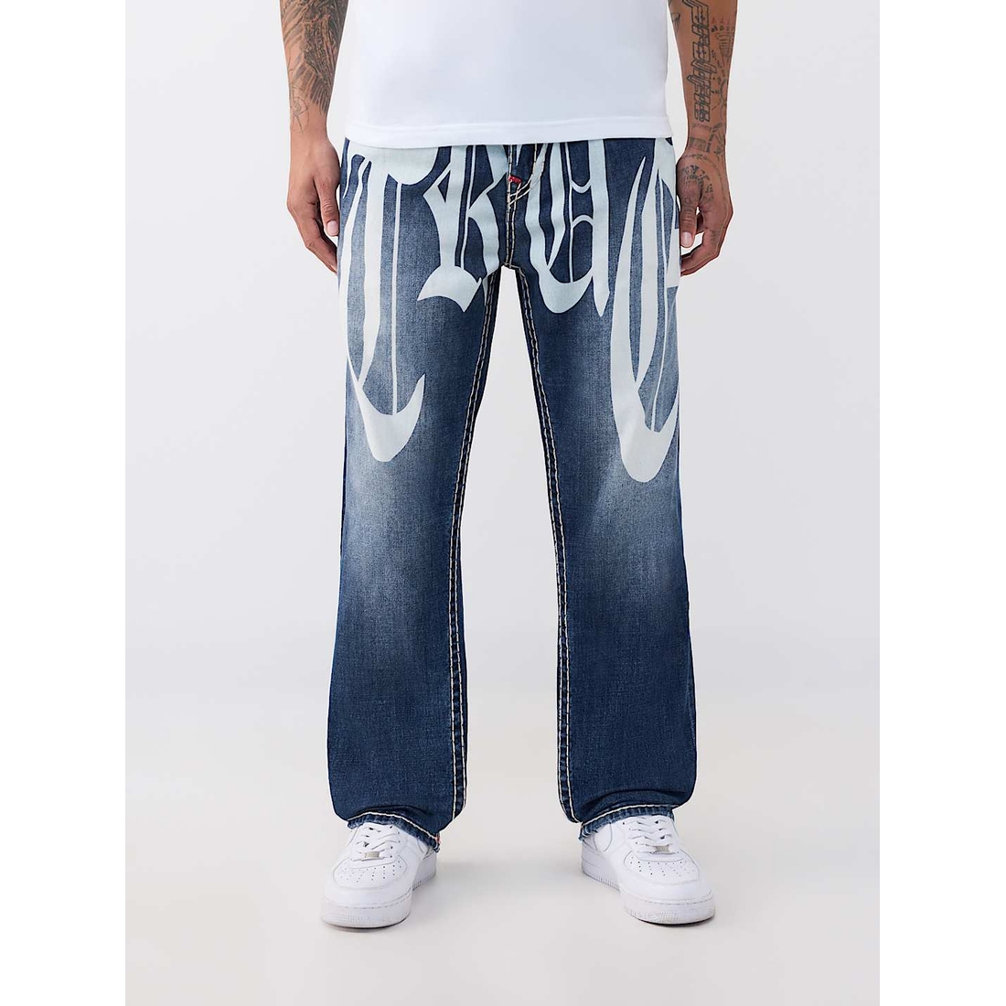 True Religion Outlet Bobby Super T Graphic Flap Baggy Jean 32
