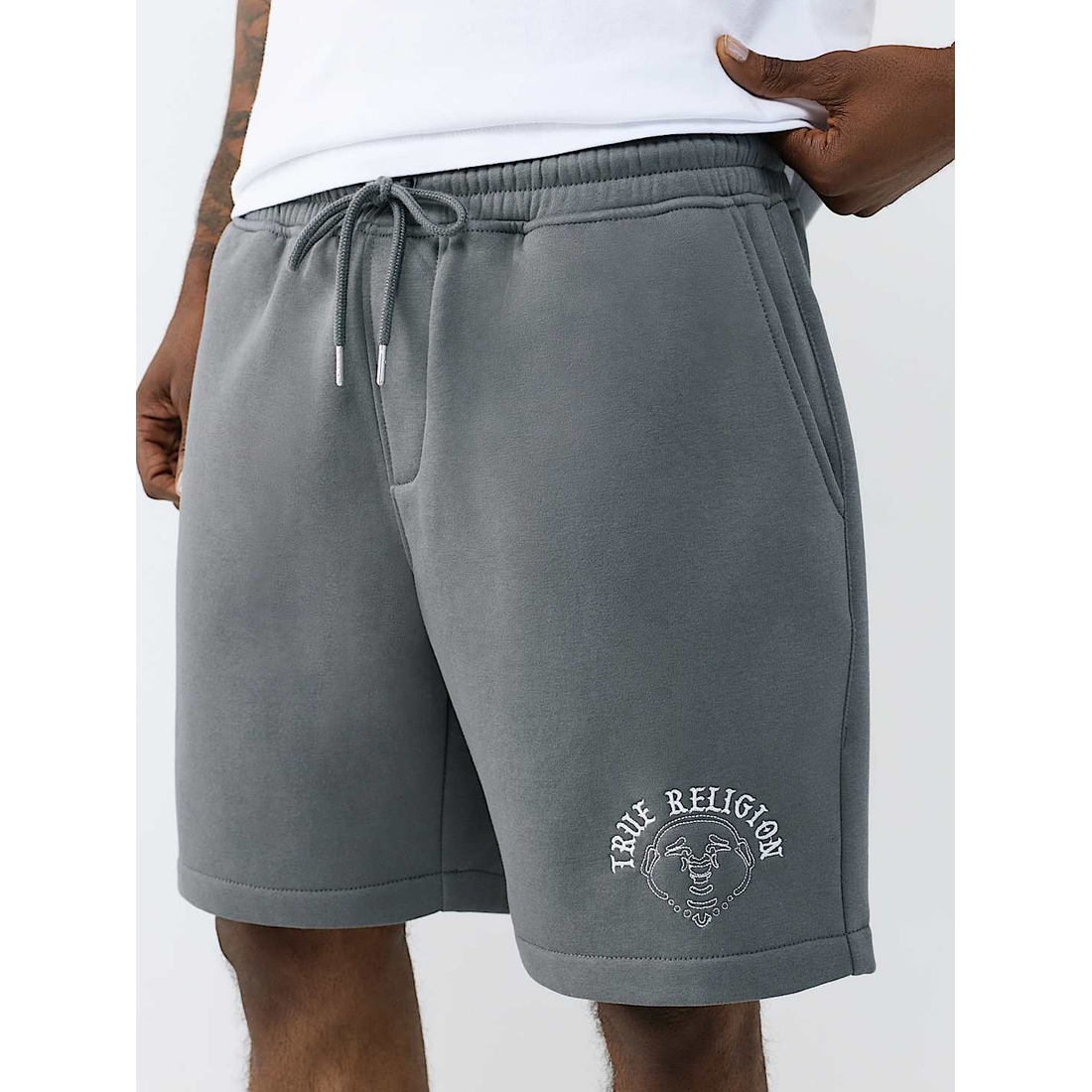 True Religion Outlet Authentic Logo Fleece Short available now at