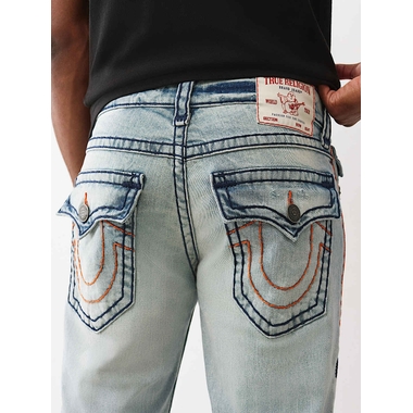 True Religion Outlet Vinny Super T Flatlock Ultra Baggy Jean 34