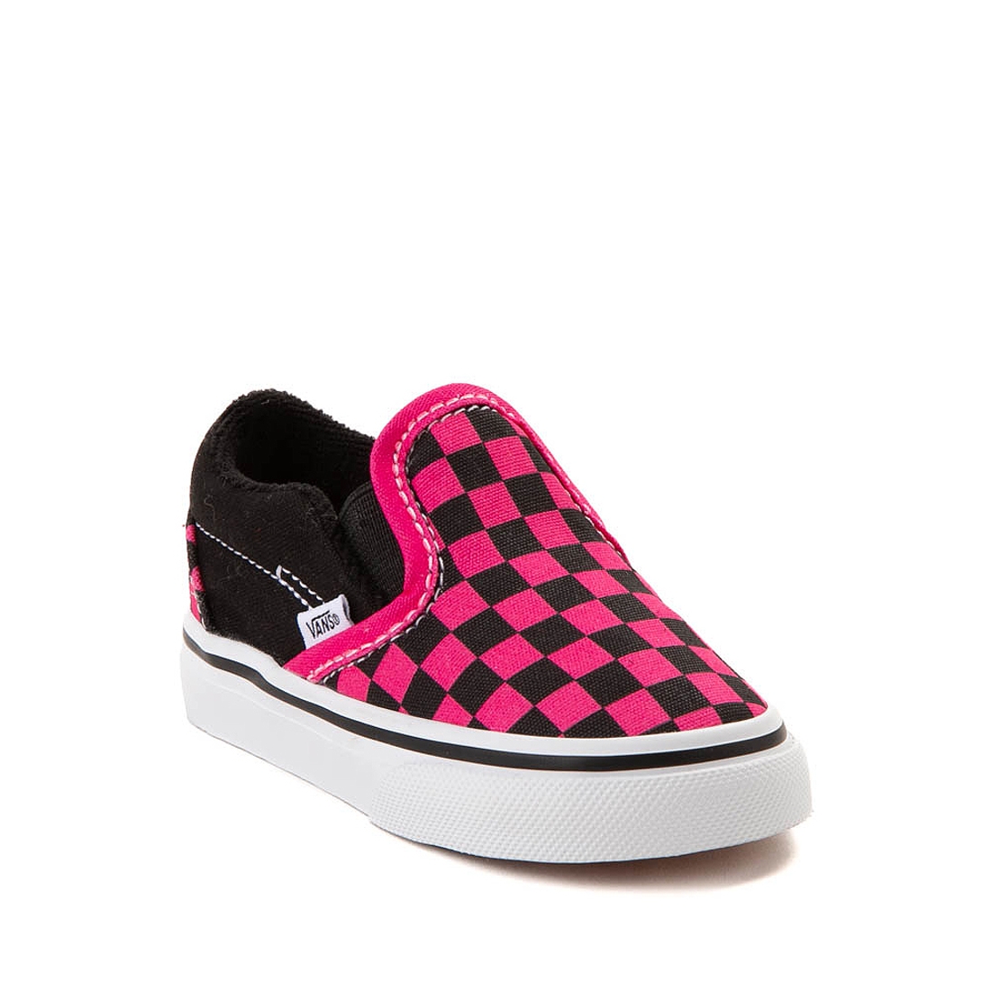 Pink black checkered vans best sale