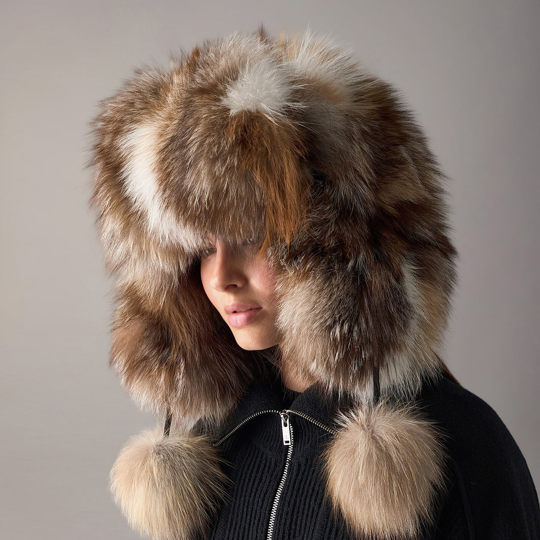 Moose Knuckles Fox Fur Trapper Hat