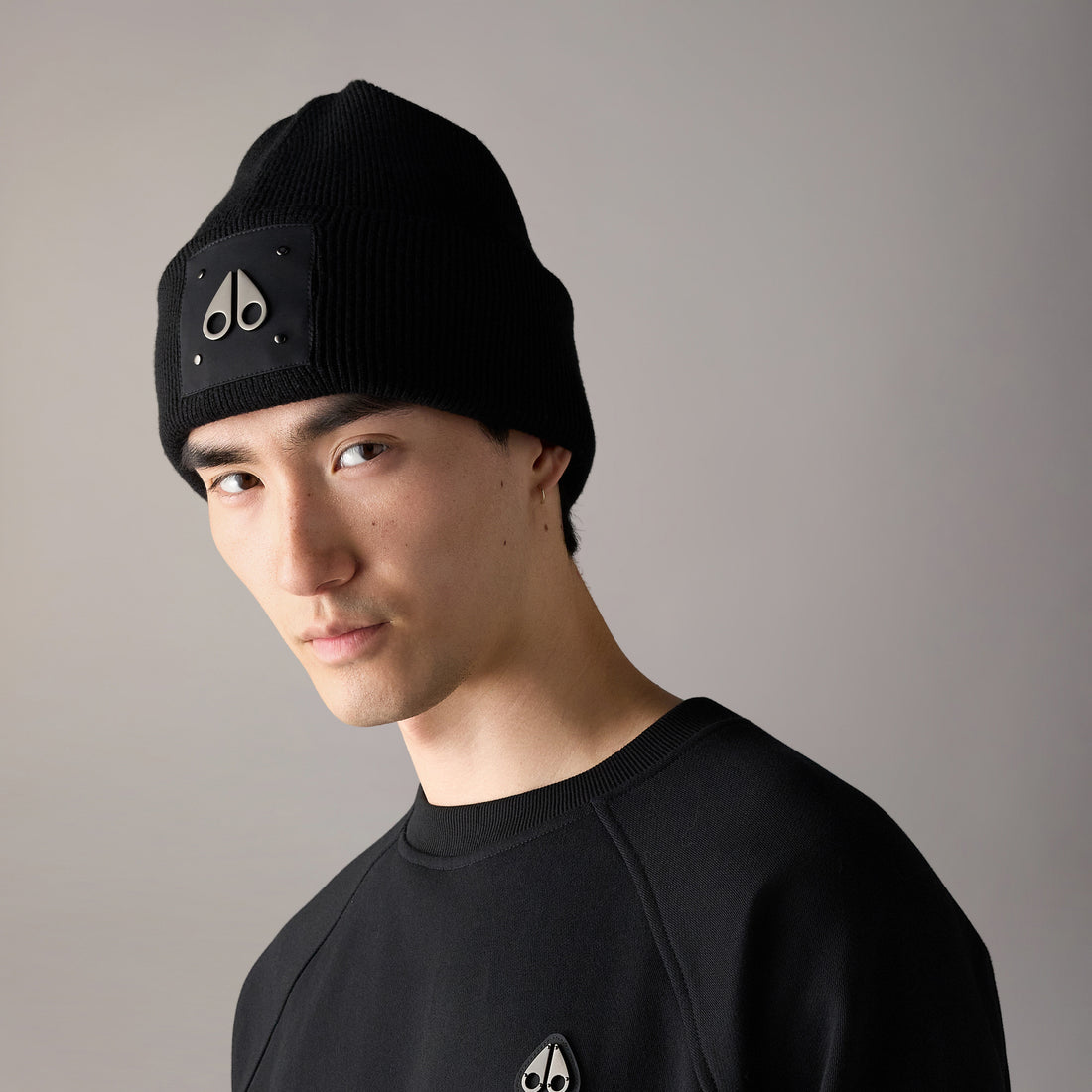 Moose Knuckles Logo Icon Wool Beanie