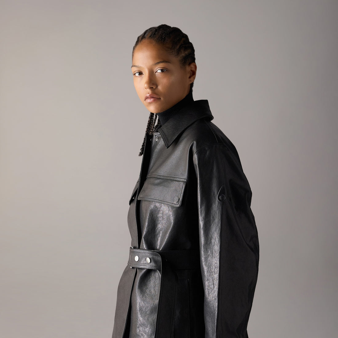 Moose Knuckles Women's Blvd Leather Field Jacket