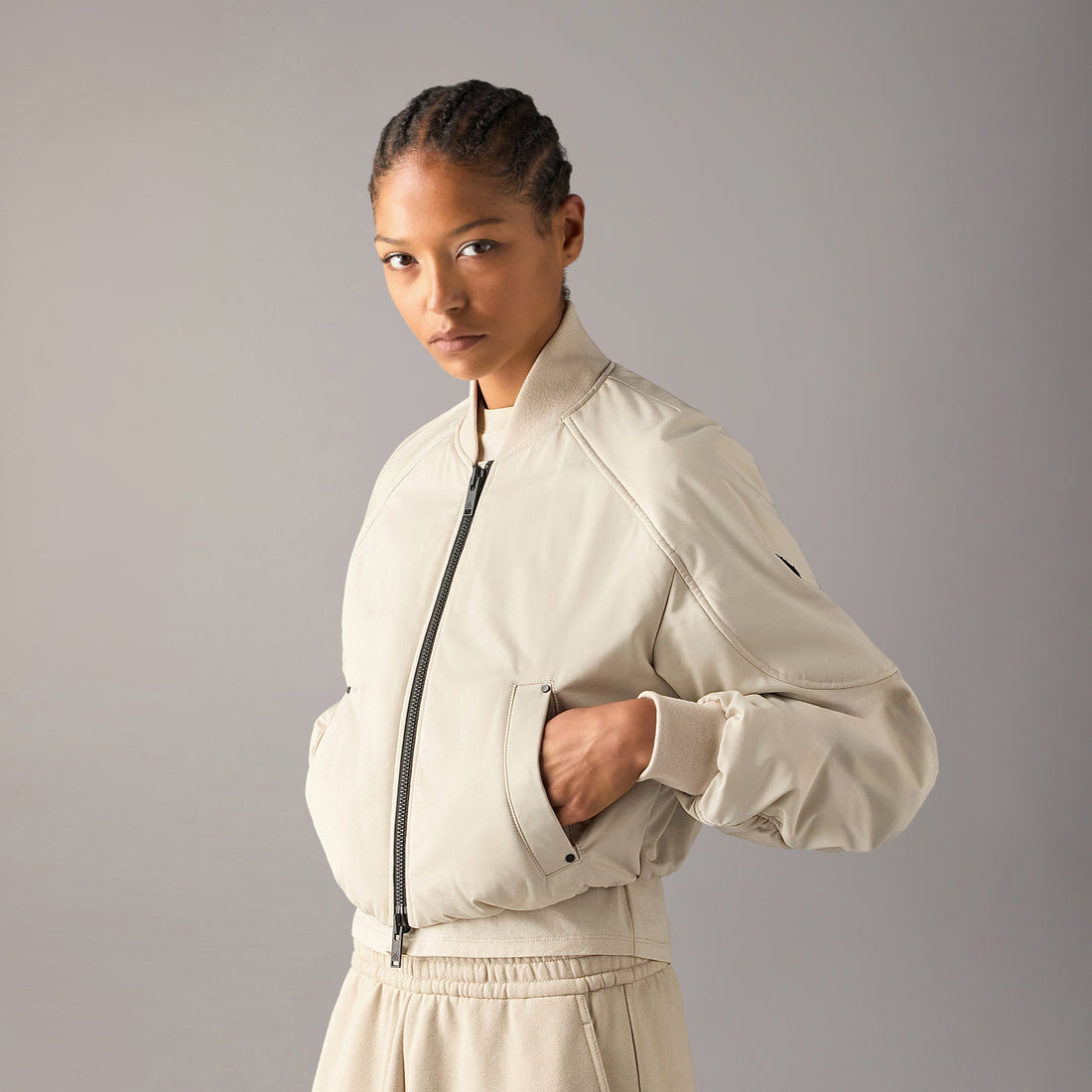 Moose Knuckles Women's Drift Satin Bomber Jacket
