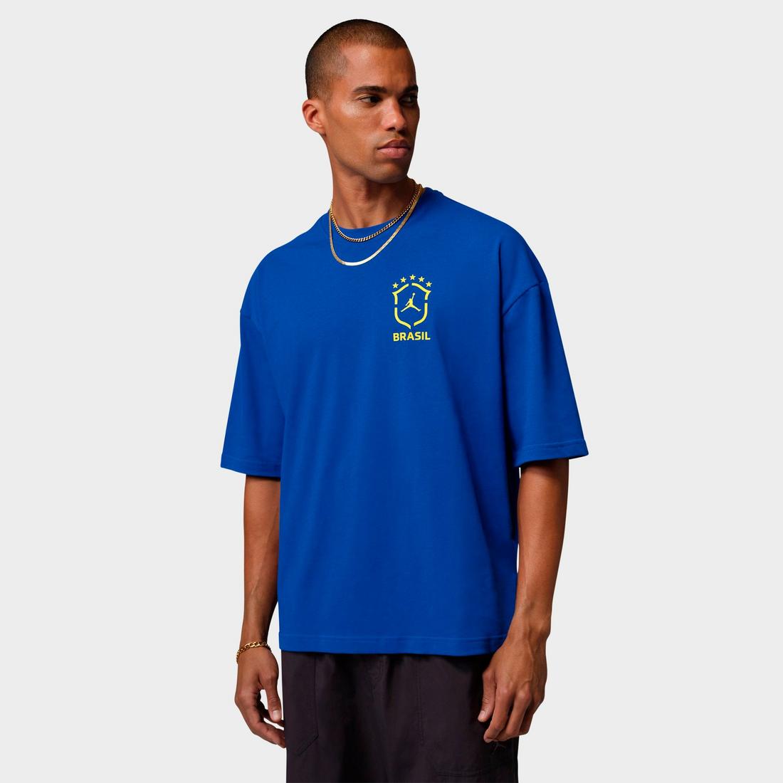 JD Jordan Men's 85 Brazil 5 Star Graphic Oversized T-Shirt