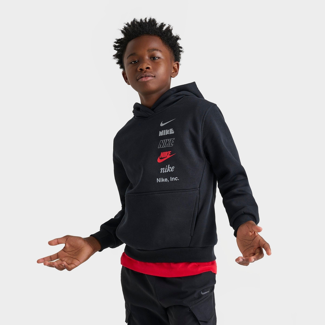 JD Sports Kids Nike Stacked Logo Pullover Hoodie available now at Treasure Coast Square