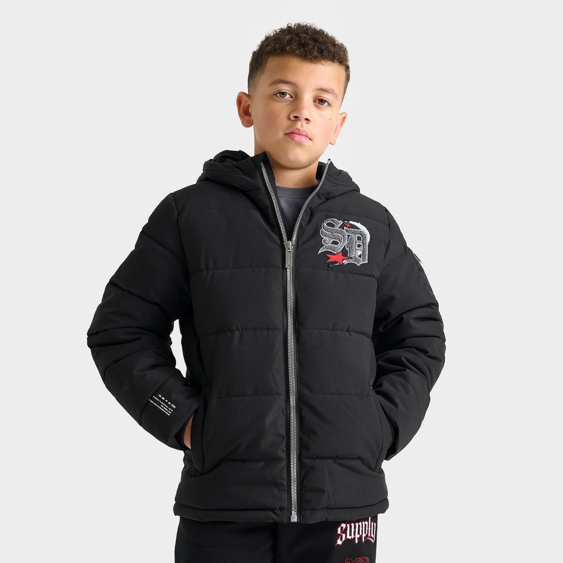 JD Sports Boys Supply Demand Orza Puffer Jacket available now at University Park Mall