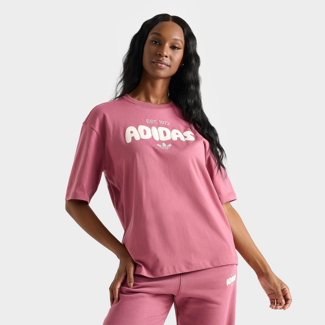 JD Sports Women s adidas Originals Bubble Boyfriend T Shirt available now at Orland Square