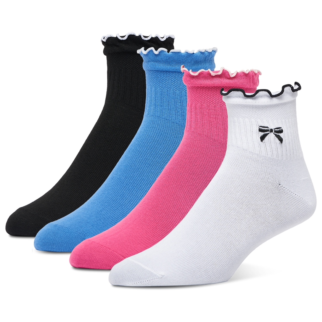 Kids Foot Locker Youth LCKR Ruffle Socks 4 Pack available now at