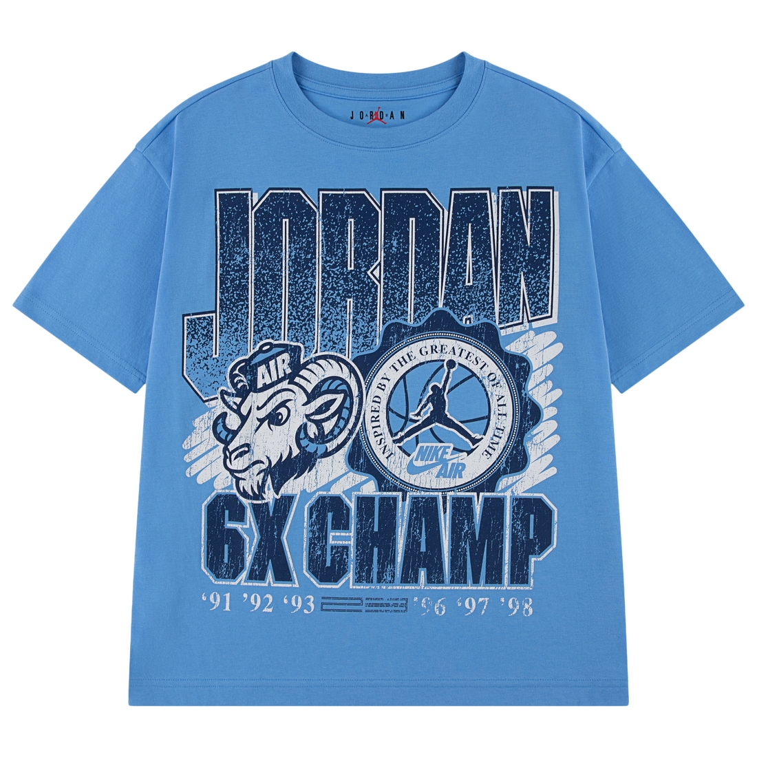 Kids Foot Locker Boys Jordan AJ11 UNC Retro Goat Short Sleeve T
