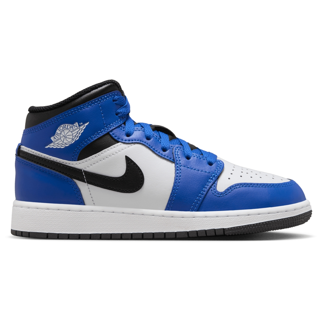 blue and white jordans at foot locker