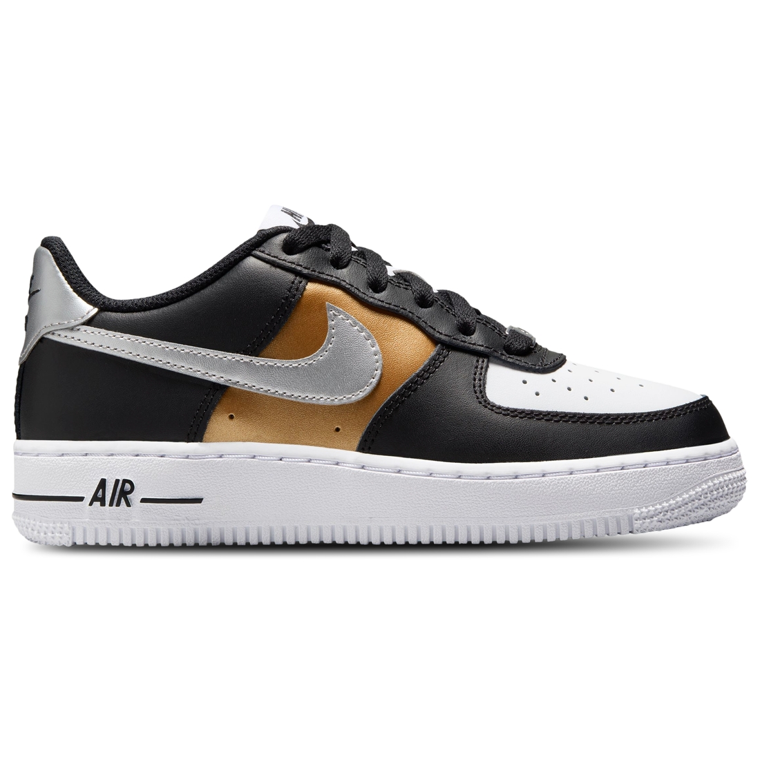 nike air force 1 black and white footlocker