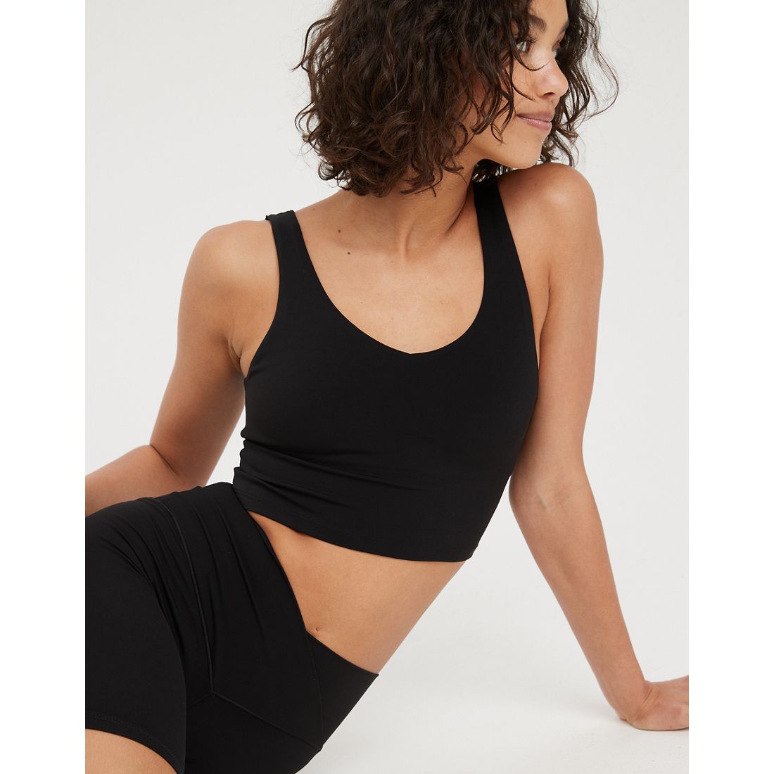 Aerie American Eagle Outfitters Real Me Low Key Longline Sports Bra available now at Brea Mall