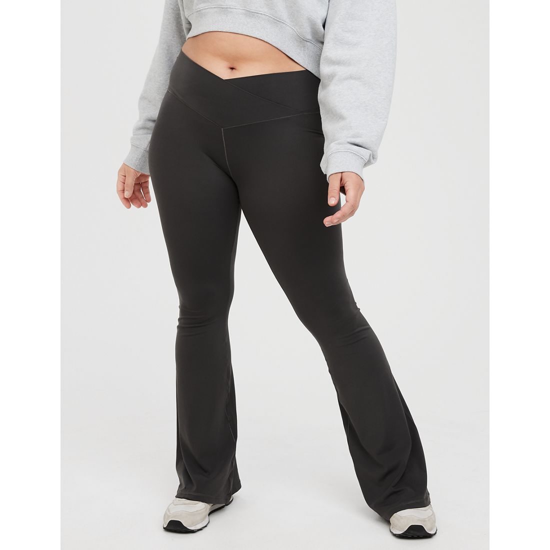 Offline Real Me High Waisted Crossover Flare Legging